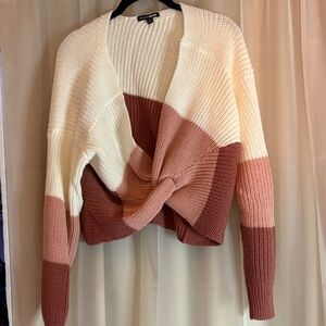 Fashion Nova Colorblock Cropped Cardigan